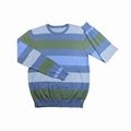 Wholesale Men's Good Quality Colorblock Pullover Long-Sleeve Crewneck Striped Sw