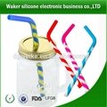 Silicone drinking straws