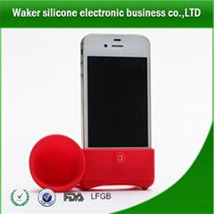Silicone phone amplifier