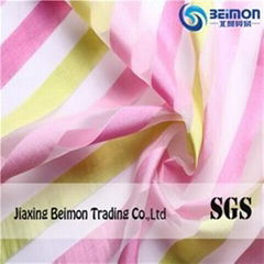 Colorful Polyester Stripe Organza Fabric