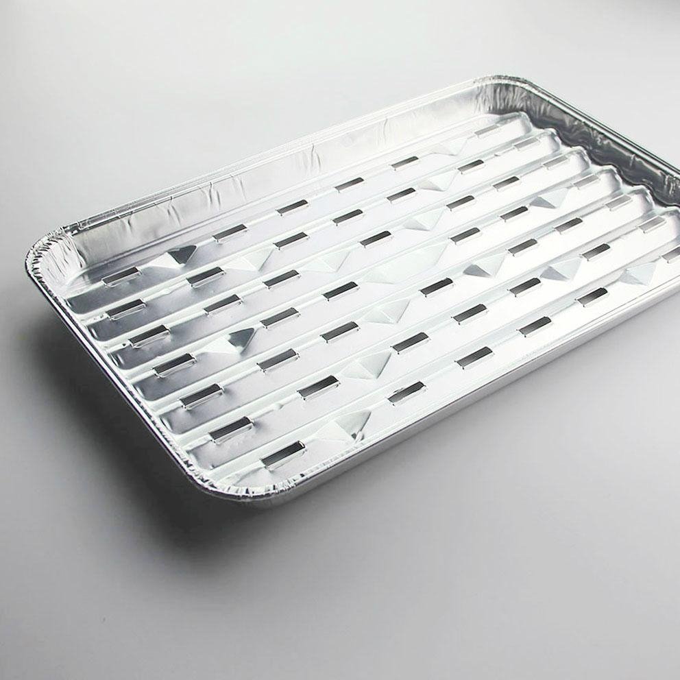 Hot Sale Aluminum Food Grade disposable aluminium foil bbq grill pan 2