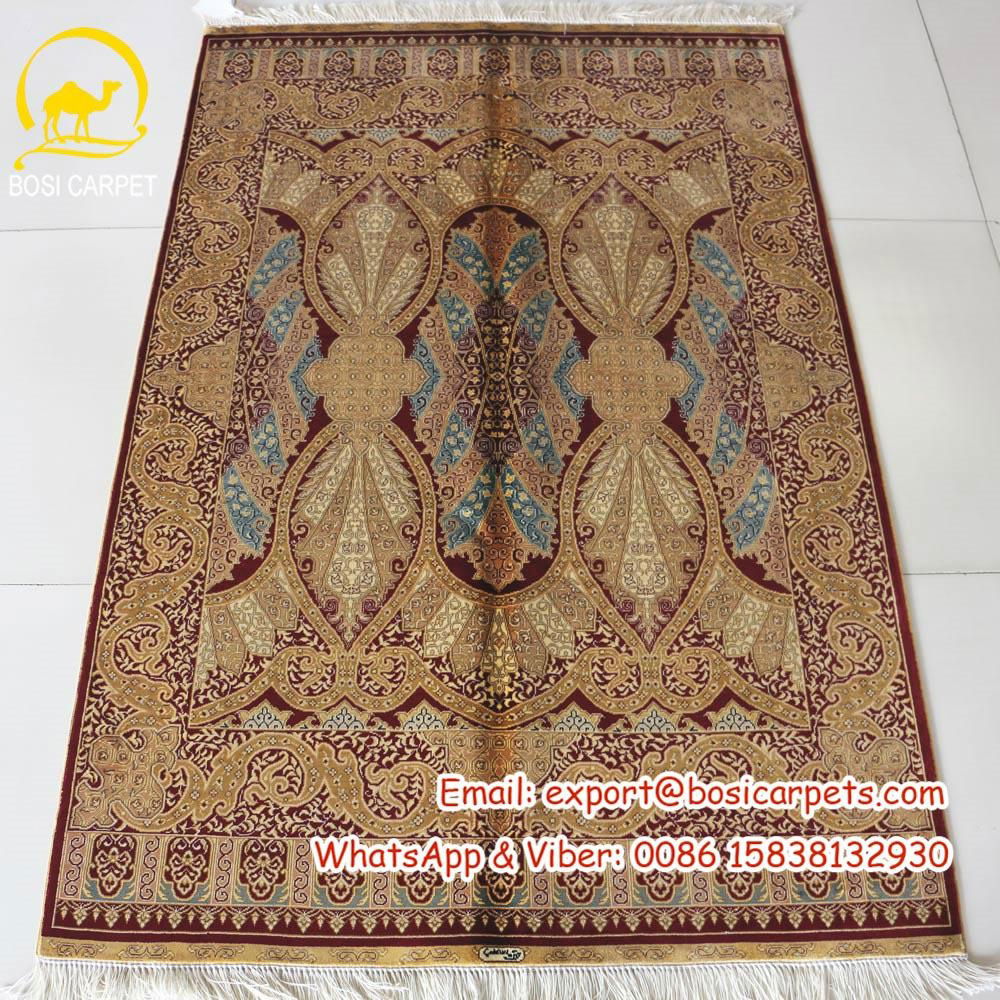 100x150cm Hand knotted persian silk carpet