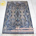 Blue silk carpet