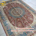 5.5x8ft Red hand knotted turkish persian silk carpet