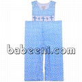 Cute boy smocked cross longalls for