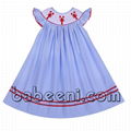 Sea animals smocked bishop dress for