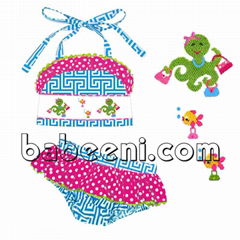 Shopping octopus and fish hand smocked swimwear for girl 