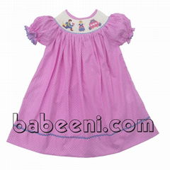 Lovely Cinderella princess and prince smocked bishop dress  