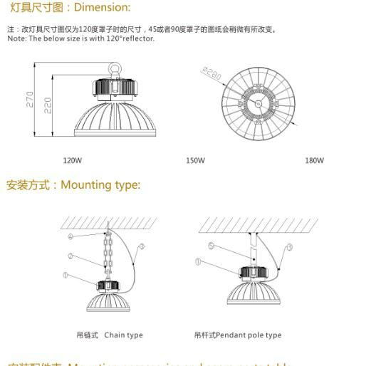 High efficiency industrial LED high bay light for sale 2