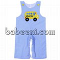 Lovely schoolbus applique longalls for little boys - BC 664 1