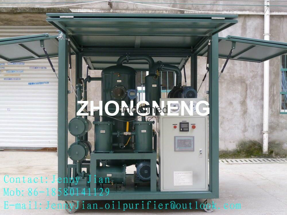 Enclosed Weather Proof Type Double Stage High Vacuum Transformer Oil Regeneratio