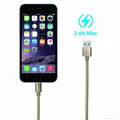 Nylon braided 8 pin usb cable for iphone 5 charger cable with MFI certificated 4