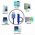 For apple store nylon braided 2 in 1 mfi cable for iphone 6 and samsung cable 4