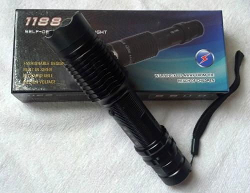 1188 Portable Mini Stun Gun For Self Defense Electric Shock Flashlight Outdoor