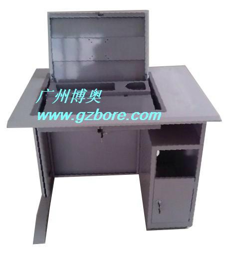 鋼木單位機房液晶顯示器翻轉電腦桌 4