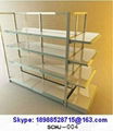 Goods Shelf 4-Layer Display Rack Iron Wire Mesh Back Factory Price Super Market/ 1