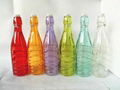 Colorful juice bottle with wave line 2