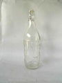 Glass bottle with colored and chrysanthemum stamp 2