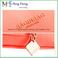 Fshion saffiano Leather PU Make up pouch embossing logo 2