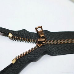 fashion plating metal zipper，close end auto-lock zipper