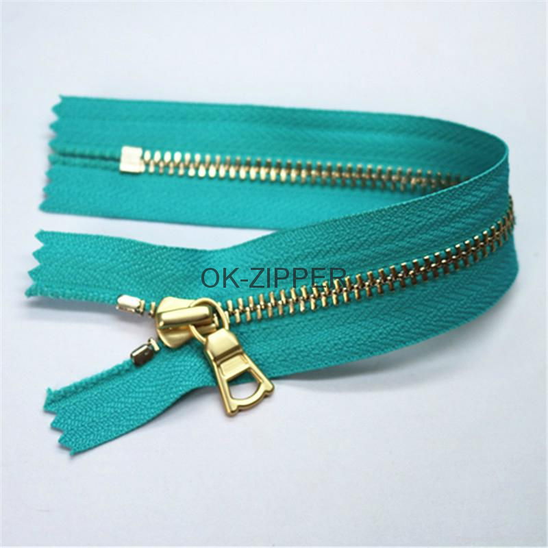 fashion plating metal zipper，close end auto-lock zipper 4