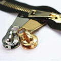 #15 bia size shiny gold metal zipper,auto-lock zipper 5