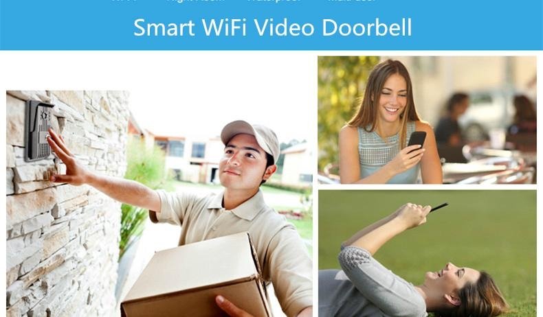 AlyBell WiFi wireless recording smart peephole viewer 4