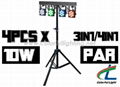 Compact LED Par 4X7pcs 10W 3in1 4in1 With Truss 2