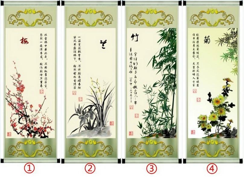 中國傳統繪畫—梅蘭竹菊之一 2
