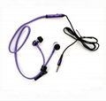 Custom music stereo zipper wired earphone with mic for iphone and mobile 2