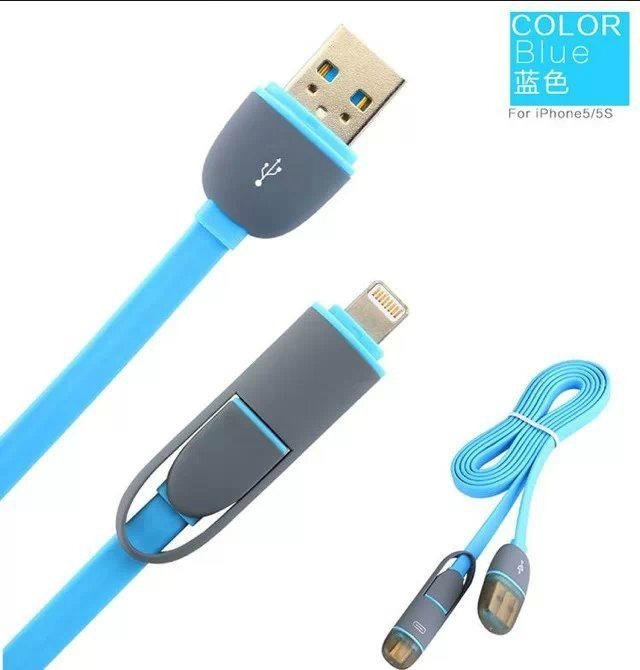 sColorful Noodle Flat Data Sync USB Charger Cable for cell phone 2