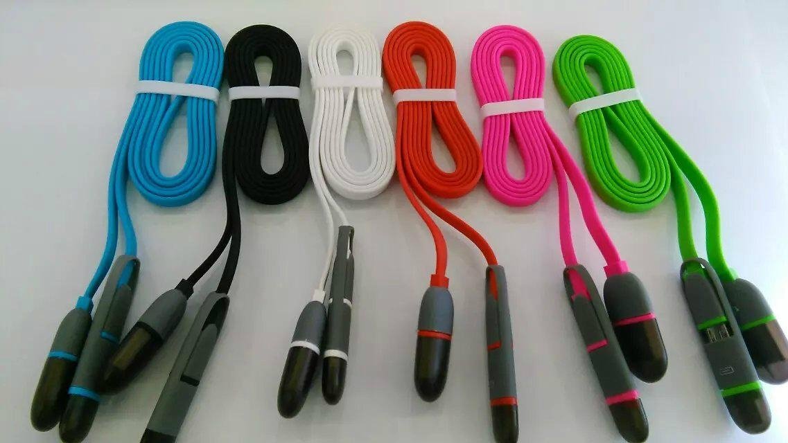 sColorful Noodle Flat Data Sync USB Charger Cable for cell phone 5