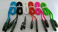 sColorful Noodle Flat Data Sync USB Charger Cable for cell phone 5