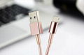 New arrival golden rose color usb cable