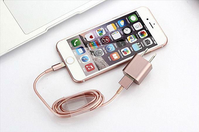 New arrival golden rose color usb cable charger for iphone 6s 2