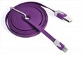 Universal Micro Colorful Noodle Flat Data Sync USB Charging Cable for cell pho 1