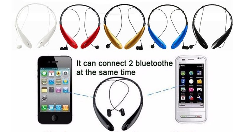 Cheap Stereo Bluetooth wireless mobile phone headphone for LG HBS-800 5