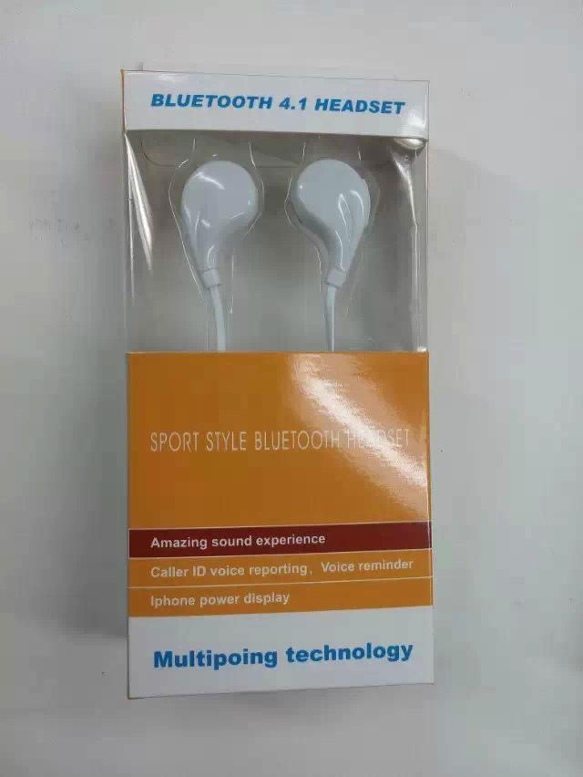 High Quality Sport style headset in-ear bluetooth earphone for mobile phone  5