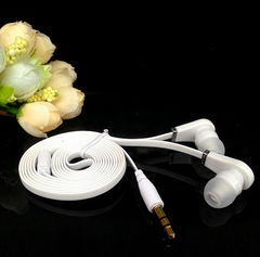 Colorful universal Magic Sound Flat Cable earphone for MP3,mobile phone