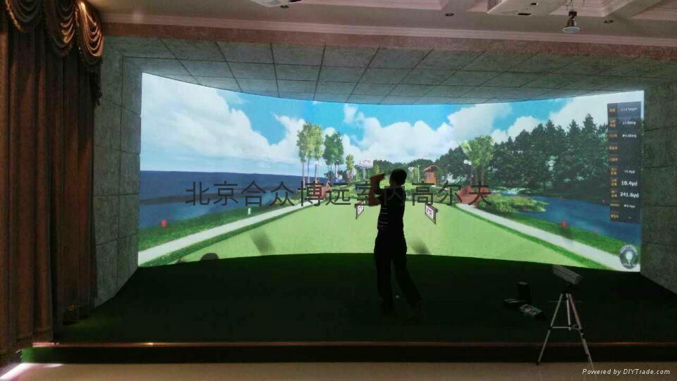 燕郊安装GC2款环屏室内高尔夫模拟器 4