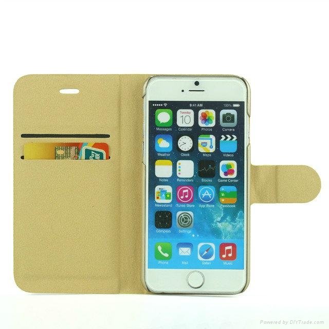 Wood Pattern PU leather Flip Wallet Style For iPhone 6s/6s plus 3