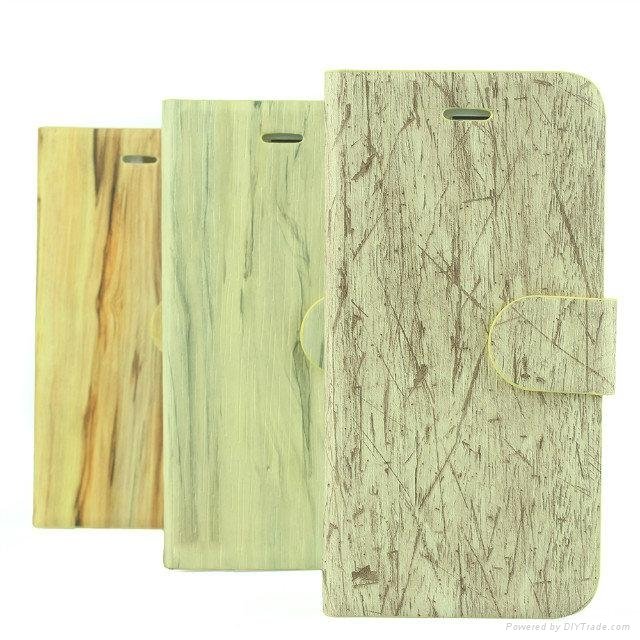 Wood Pattern PU leather Flip Wallet Style For iPhone 6s/6s plus 4