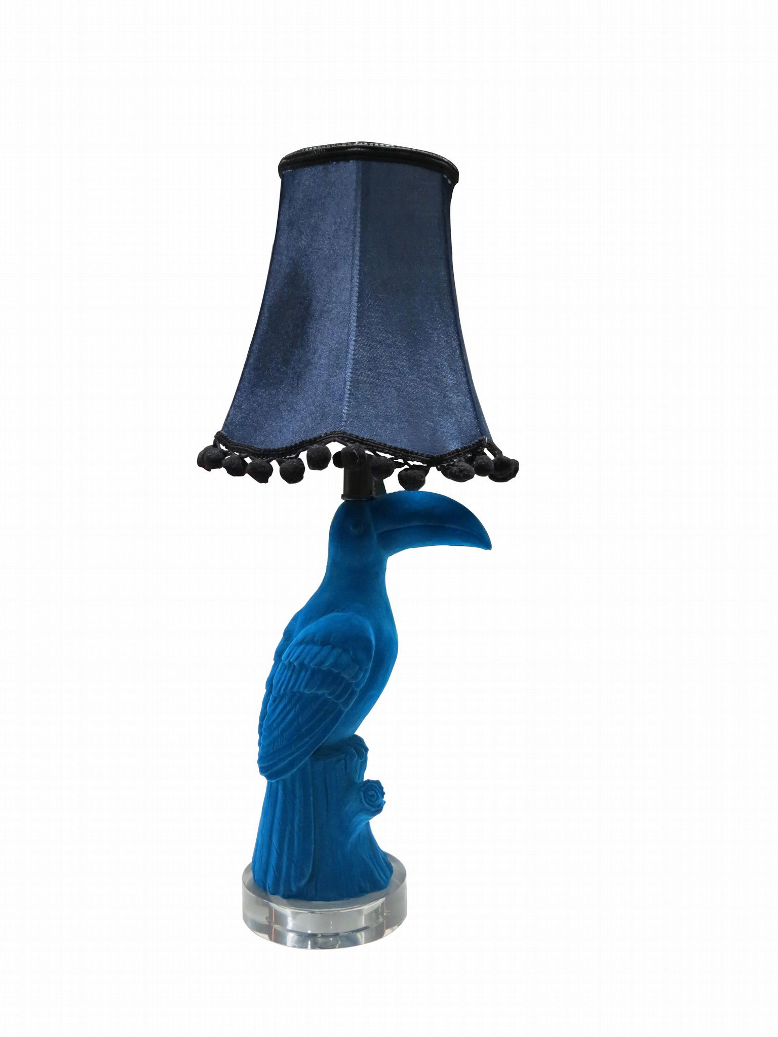 flocked table lamp