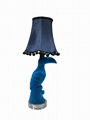 flocked table lamp