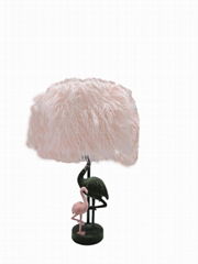 flocked table lamp