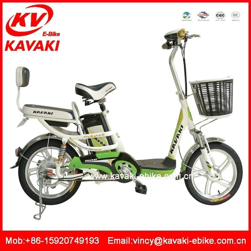  厂家直销卡瓦崎电动车16寸电动自行车踏板车电动助力车电单车