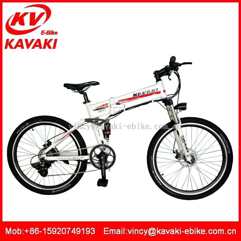 F/R disc brake Aluminum alloy electric mountain bicycle 26inch folding E-bicycle 3