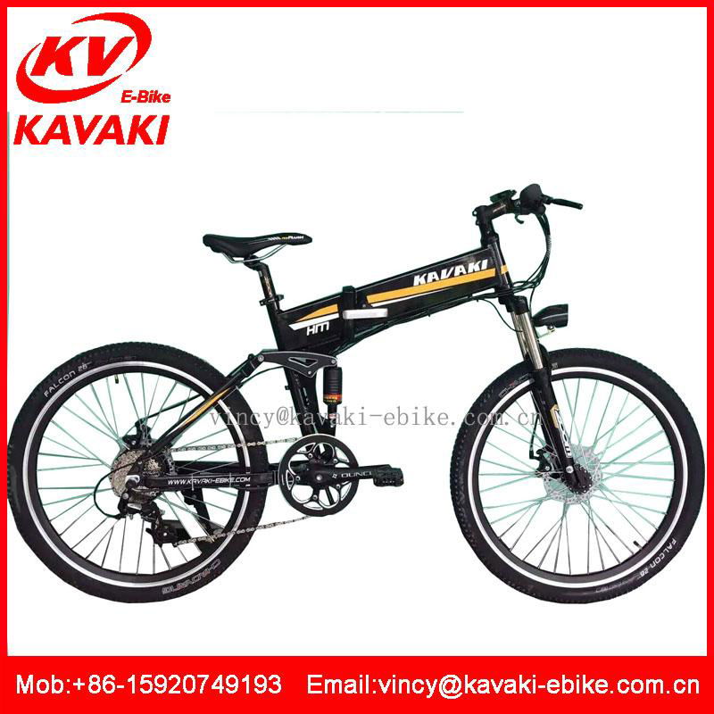 F/R disc brake Aluminum alloy electric mountain bicycle 26inch folding E-bicycle