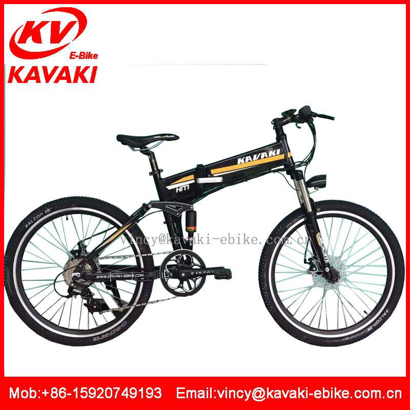 Aluminum alloy electric mountain bicycle 26inch folding E-bicycle 3