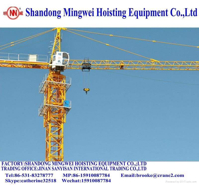 QTZ60 TC5010-4T Hydraulic jacking Mingwei Tower Crane  4